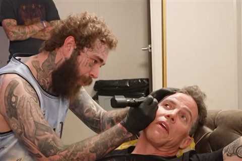 Post Malone Gives Steve-O Penis Face Tattoo