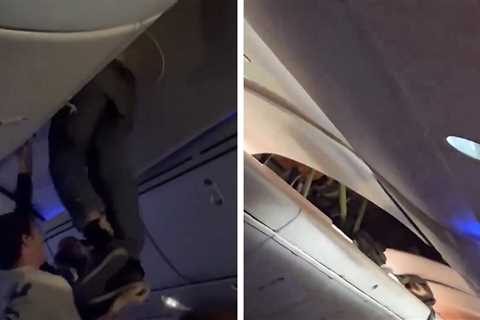 Boeing Flight in Severe Turbulence, Video Shows Passenger Stuck in Ceiling