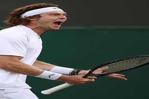 Andrey Rublev hits himself with racket seven times in bizarre Wimbledon meltdown