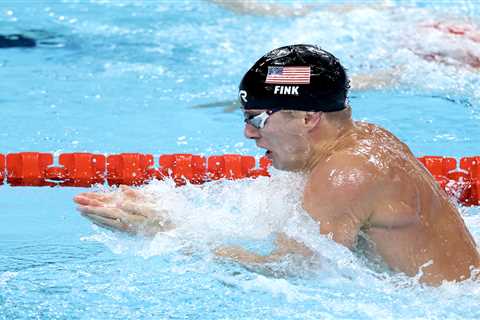 Nic Fink breaks 120-year-old US Olympic swimming record with silver medal while holding 9-to-5 job