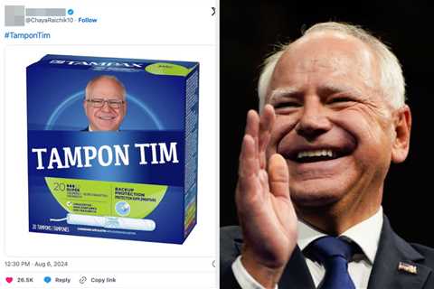 Republicans Are Calling Tim Walz Tampon Tim, And The Backlash From Women Is Too Good Not To Share