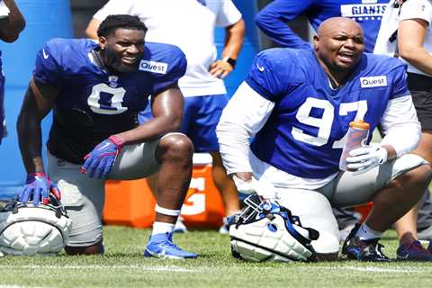 Giants’ defensive line gets ‘confidence builder’ against stout Lions front