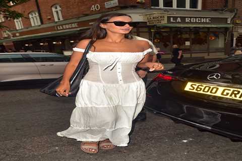 Maya Jama stuns in sheer white dress as single Love Island star hits the town with pals