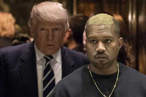 Kanye West Spotted Outside Donald Trump Rally in Beverly Hills