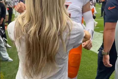 Zach Wilson shares intimate on-field moment with fiancée as QB shines in Broncos’ preseason finale