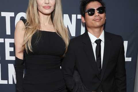 Angelina Jolie & Son Pax Make Red Carpet Appearance After His Accident