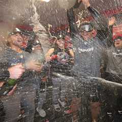 See the Yankees’ wild champagne-soaked celebration after reaching World Series