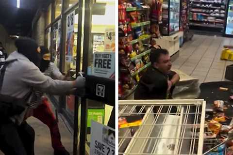 7-Eleven Clerk Fights Back Against Mob in Video of Takeover Robbery