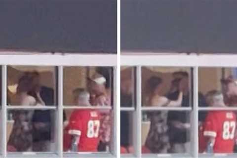 Taylor Swift & Travis Kelce Lock Lips After Kansas City Chiefs Win