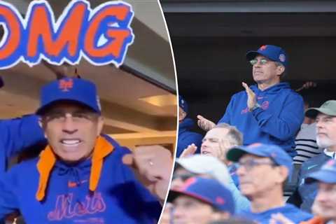 Jerry Seinfeld cheers on the Mets — and Israel — during NLDS clincher