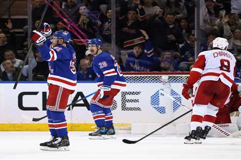 Rangers’ top line find its flow in authoritative win over Red Wings