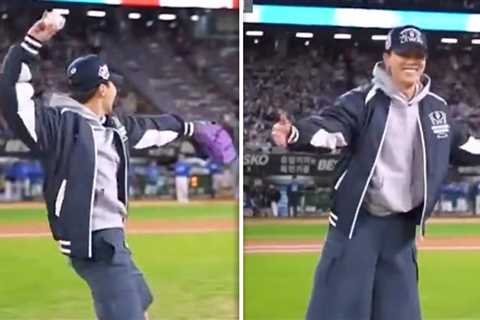 BTS' J-Hope Throws First Pitch At Korean Series Game After Military Discharge