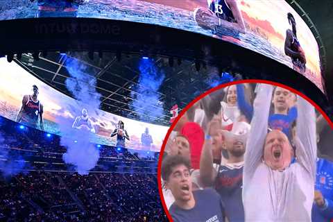 Clippers Host Inaugural Regular Season Game At intuit Dome, Owner Ballmer Goes Crazy