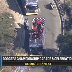 Dodgers get stuck in traffic on way to World Series parade