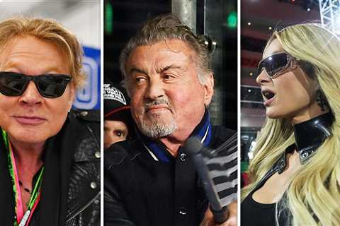 Sly, Paris, Axl and Other Celebs Watch Las Vegas Grand Prix