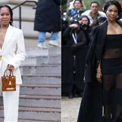 Front Row at Schiaparelli’s Fall 2025 Show: Regina King Stuns in a White Power Suit & Gabrielle..