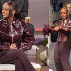 Marsai Martin Slays in a Maroon Elisabetta Franchi FW25 Look on the Jennifer Hudson Show