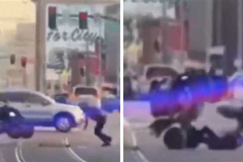 Reckless ATV Driver Runs Down Officer on Kansas City Street, on Video