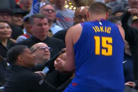 Jeff Van Gundy refuses to give ball to Nikola Jokic during tussle in wild playoff scene