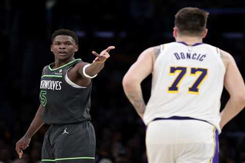 Anthony Edwards taunts Luka Doncic after hitting big shot in Timberwolves’ playoff win over Lakers