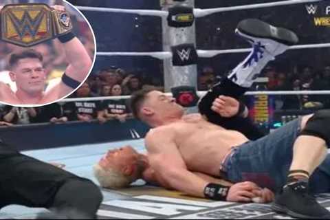 John Cena beats Cody Rhodes at WWE WrestleMania 41 to make wrestling history with help from Travis..