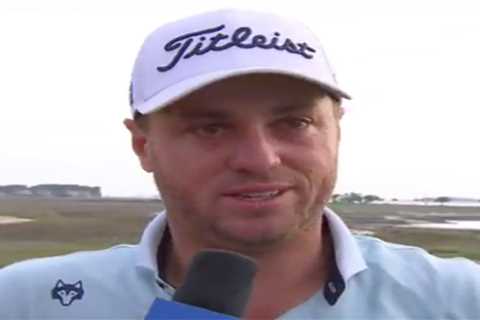 Justin Thomas gets emotional over wife, daughter after first win in three years
