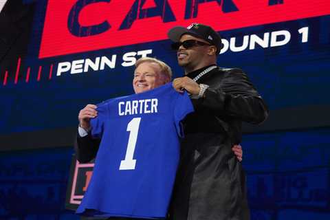 Giants’ Kayvon Thibodeaux celebrates Abdul Carter draft pick after trade whispers