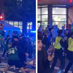 Knicks, Celtics Fans Brawl In Streets After Intense Playoff Game