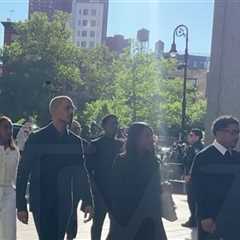 Diddy's Family Arrives Hand-in-Hand at NYC Court for Opening Statements