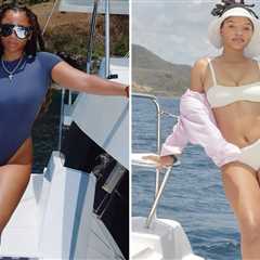 Halle & Chloe Bailey Hit St. Lucia for Sisters' Getaway!