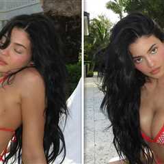 Kylie Jenner Sizzles in Red Bikini During Turks and Caicos Getaway