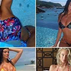 Sexy Stars in Flower Print Swimwear ... Happy Floral Friday!