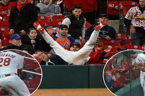 Cardinals’ Nolan Arenado crashes into young girl on diving catch, gifts family ball in sweet moment