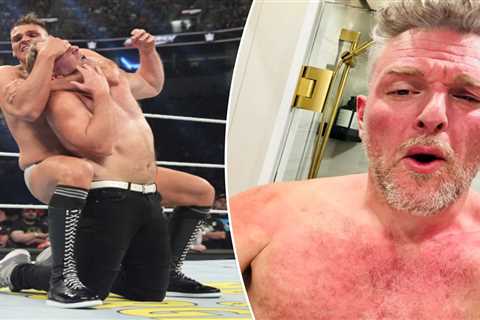 Pat McAfee gets brutalized at WWE Backlash: ‘My chest is burning’