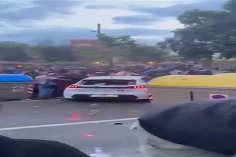 Three hospitalized after car crashes into fans at Barcelona-Espanyol soccer match in terrifying..