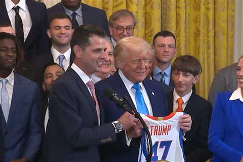 President Trump Jokes About Barron's Height At Florida Gators White House Visit