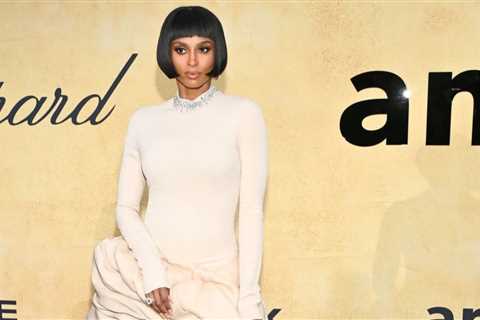 Ciara Stuns in a Cream Stephane Rolland Gown at the amfAR Cannes Gala