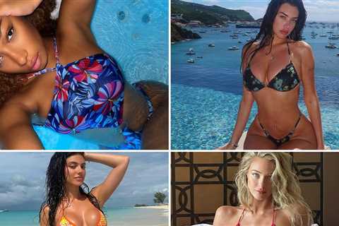 Sexy Stars in Flower Print Swimwear ... Happy Floral Friday!