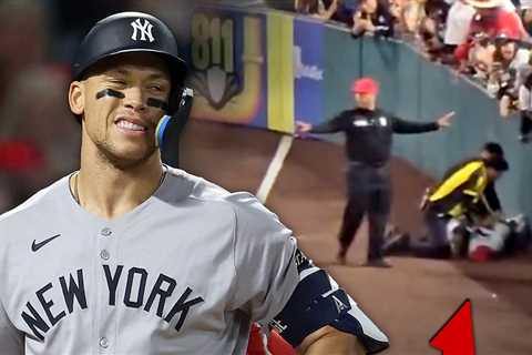 Yankees Fan Roughed Up By Security After Running Onto Field