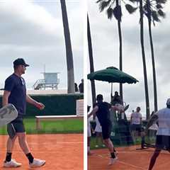 Andy Roddick, Terrell Owens Play Pick-Up Pickleball In L.A., Destroy Normies
