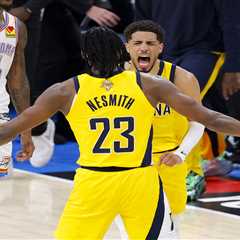 Caitlin Clark, Pat McAfee and NBA world lose their minds after Pacers’ wild Game 1 win: ‘Can’t make ..