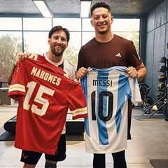Patrick Mahomes, Lionel Messi Swap Autographed Jerseys After Commercial Shoot