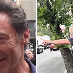 Hugh Jackman Hops Into Random Car With Strangers After Fan Frenzy in NYC
