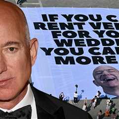 Jeff Bezos Protest Banner Unveiled in Venice Ahead of Wedding To Lauren Sanchez