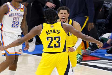 Caitlin Clark, Pat McAfee and NBA world lose their minds after Pacers’ wild Game 1 win: ‘Can’t make ..