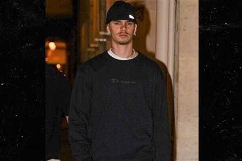 Romeo Beckham Cruises Through Paris After Split From Kim Turnbull