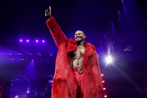 Usher Wonders ‘How the Hell’ Kevin Hart Wore His Red Past Present Future Tour Jacket at 2025..