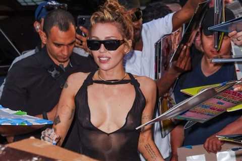 Miley Cyrus Wore a Black Ludovic de Saint Sernin ‘Carrie’ Dress to Celebrate ‘Something Beautiful’