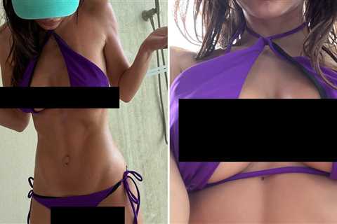 Guess Who's Serving Purple Power in This Bikini Selfie?!
