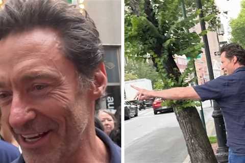 Hugh Jackman Hops Into Random Car With Strangers After Fan Frenzy in NYC
